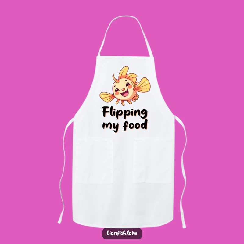 Funny Lionfish Flip Apron: Cook with Aquatic Cheer, Super Funny Gift