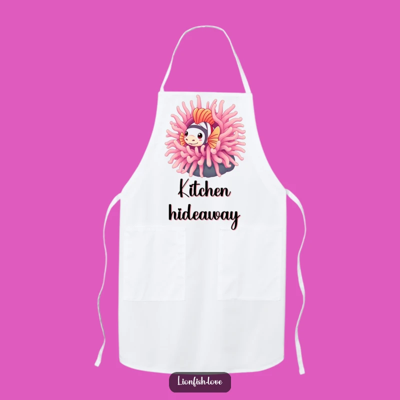 Funny Shy Lionfish Apron: Cook with Gentle Ocean Humor