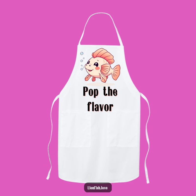 Funny Playful Lionfish Apron: Cook with Bubble-Filled Fun