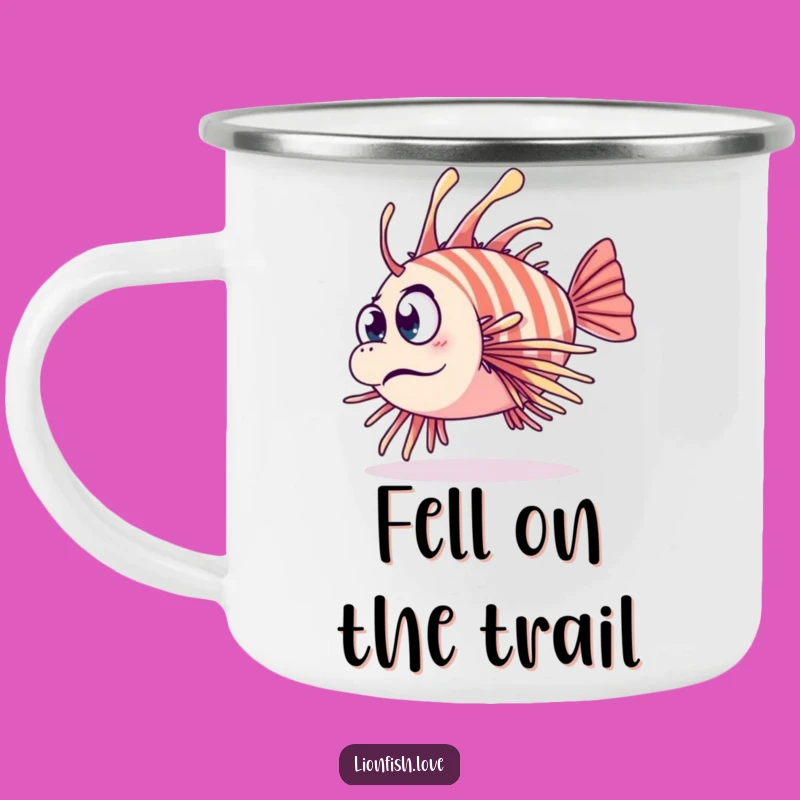 Funny Clumsy Lionfish Camping Mug: Adventure Tripping Companion