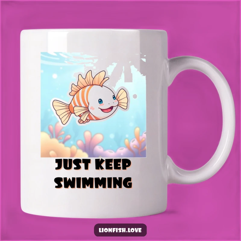 Funny Happy Lionfish Mug: A Joyful Gift for Ocean Lovers