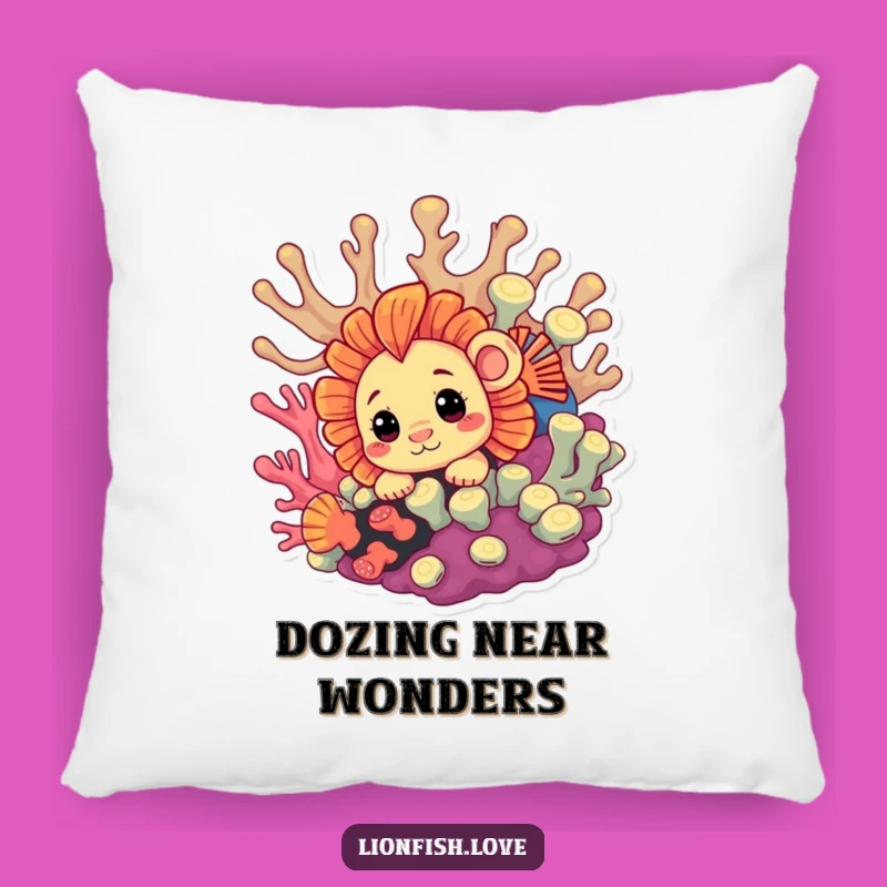 Funny Curious Lionfish Pillow: Peek-a-Boo Comfort, Adorable Funny Gift