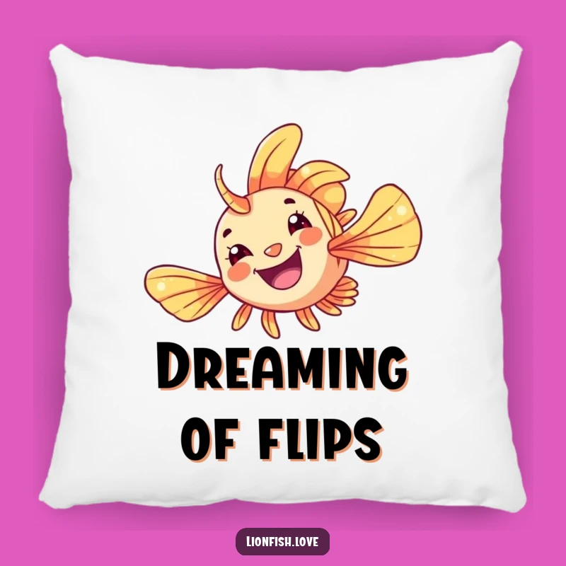 Funny Lionfish Flip Pillow: Ocean Comfort, Adorable Funny Gift