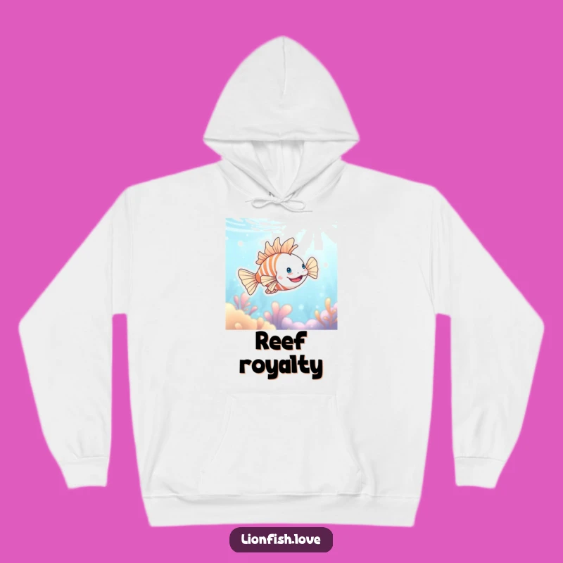 Funny Happy Lionfish Hoodie: Cozy Ocean Vibes and Laughs
