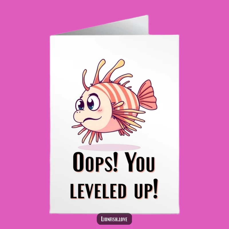 Free Printable Congrats Card: Clumsy Lionfish's Lucky Trip Downloadable Gift