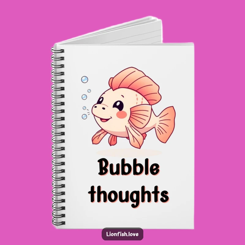Funny Playful Lionfish Notebook: Jot Down Ideas with Bubbles