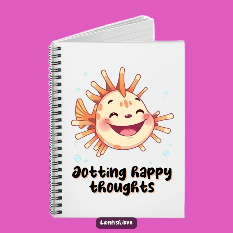 Funny Joyful Lionfish Notebook: Jot Down Smiles & Bubbles