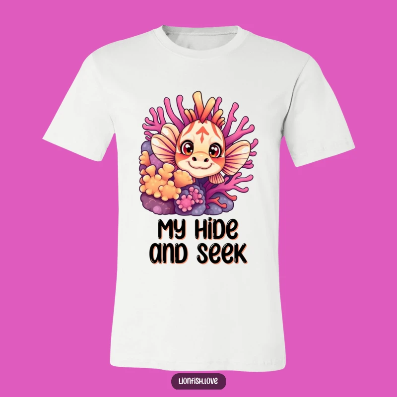 Funny Curious Lionfish T-Shirt: Wide-Eyed Ocean Dweller & Great Gift
